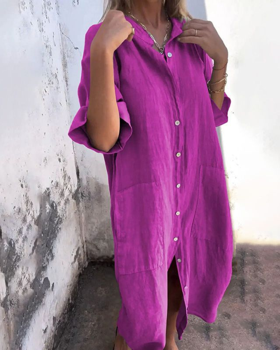 Raya™ Relaxed Boho Shirt Dress