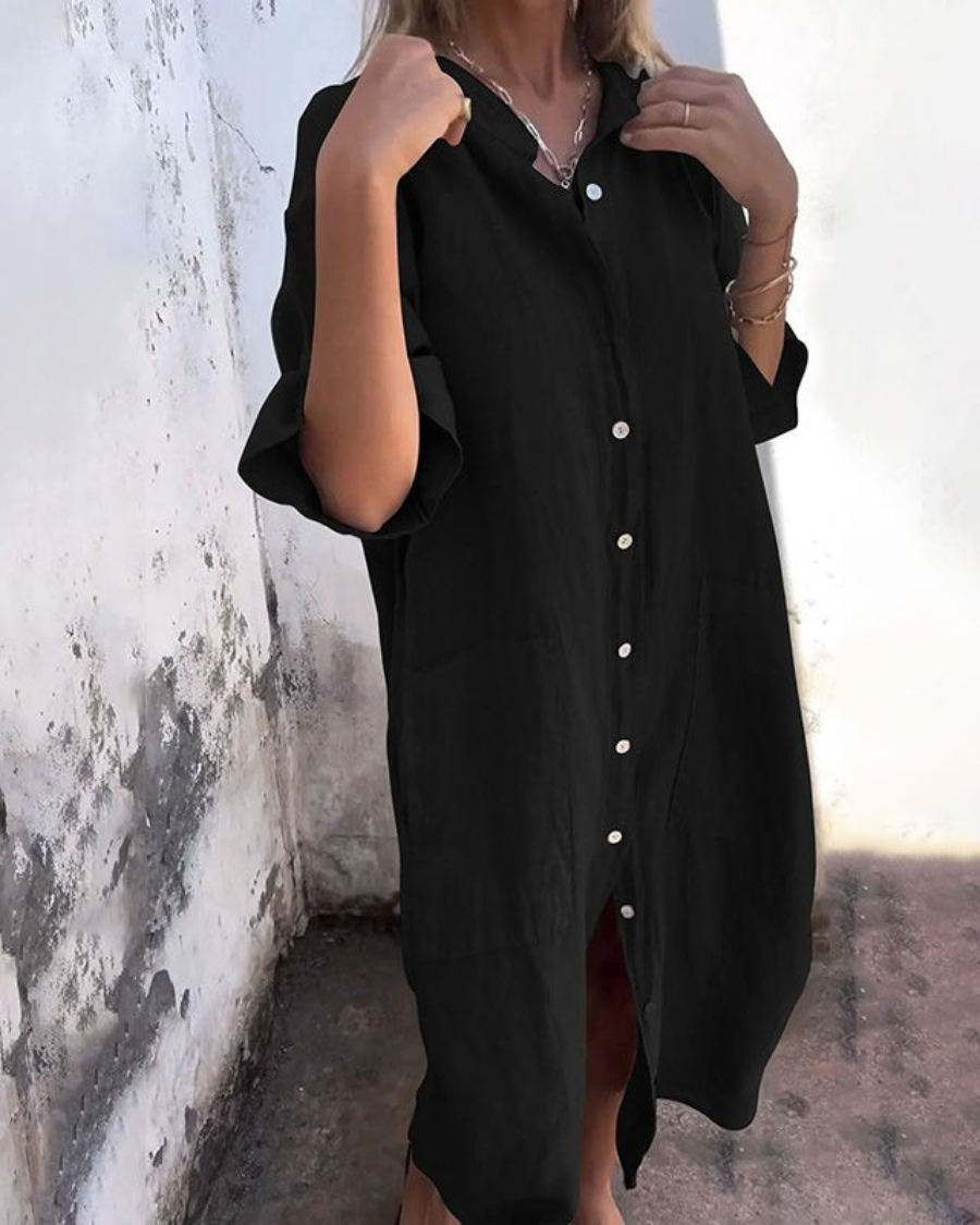 Raya™ Relaxed Boho Shirt Dress