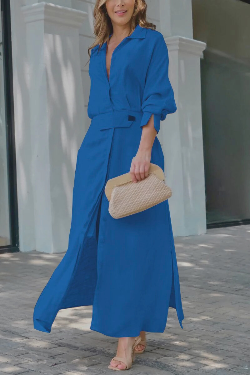 Elise™ Breezy Linen Shirt Dress