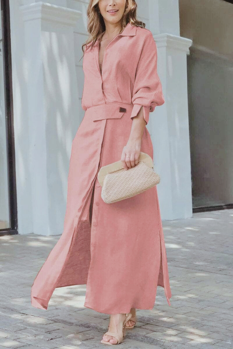 Elise™ Breezy Linen Shirt Dress