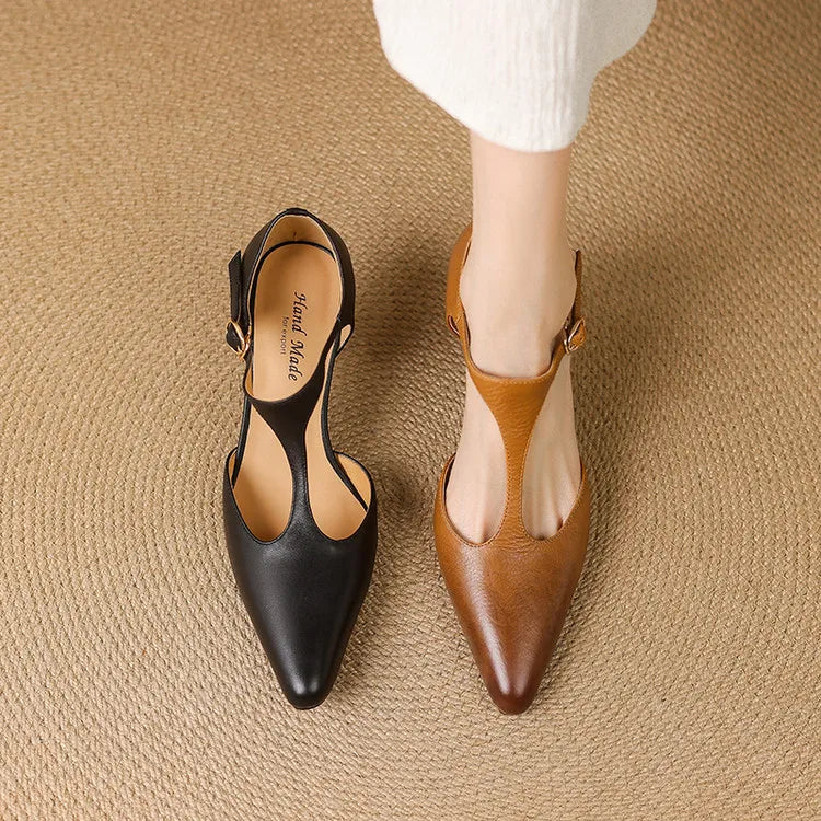 Celia™ Genuine Leather Heels