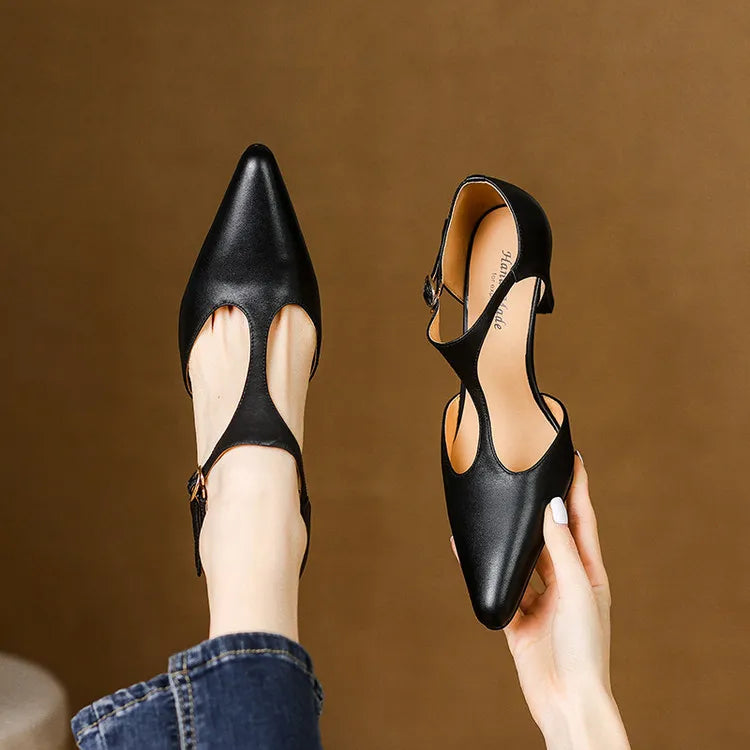 Celia™ Genuine Leather Heels