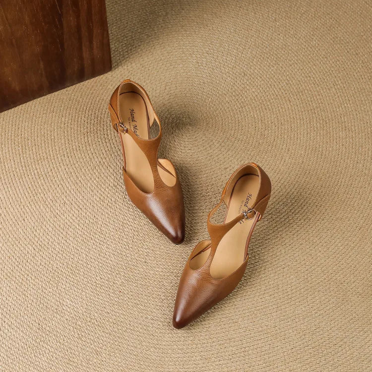 Celia™ Genuine Leather Heels