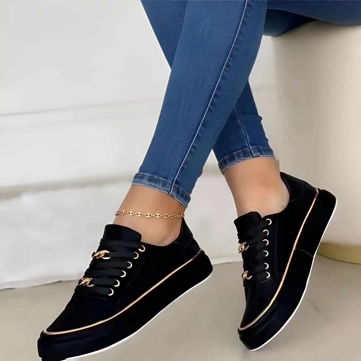 Briar™ Orthopedic Chain Accent Sneakers