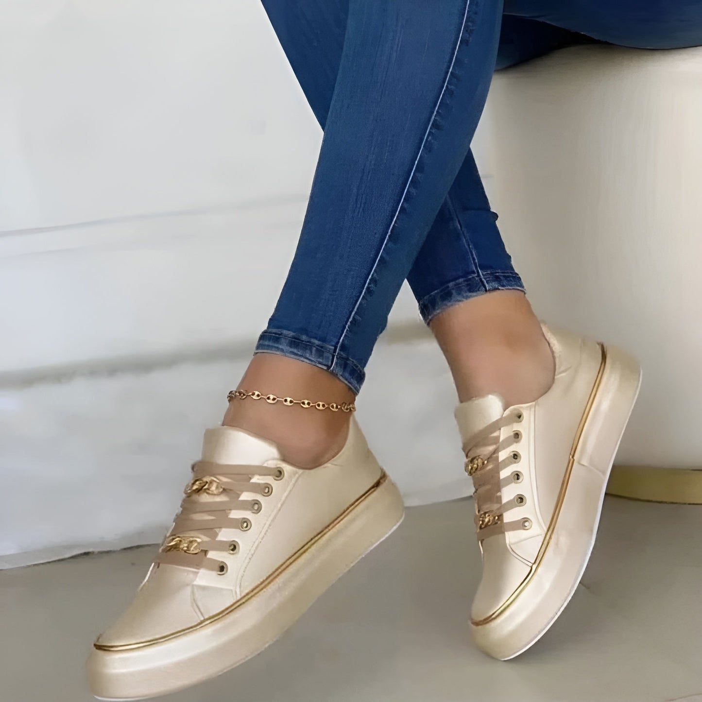 Briar™ Orthopedic Chain Accent Sneakers