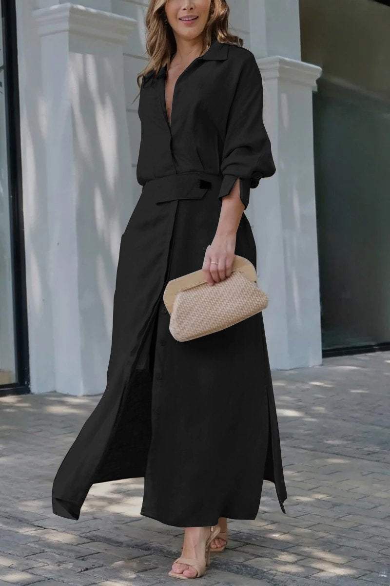 Elise™ Breezy Linen Shirt Dress