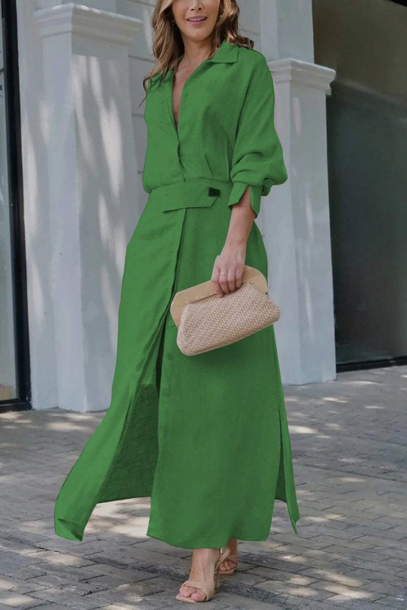 Elise™ Breezy Linen Shirt Dress