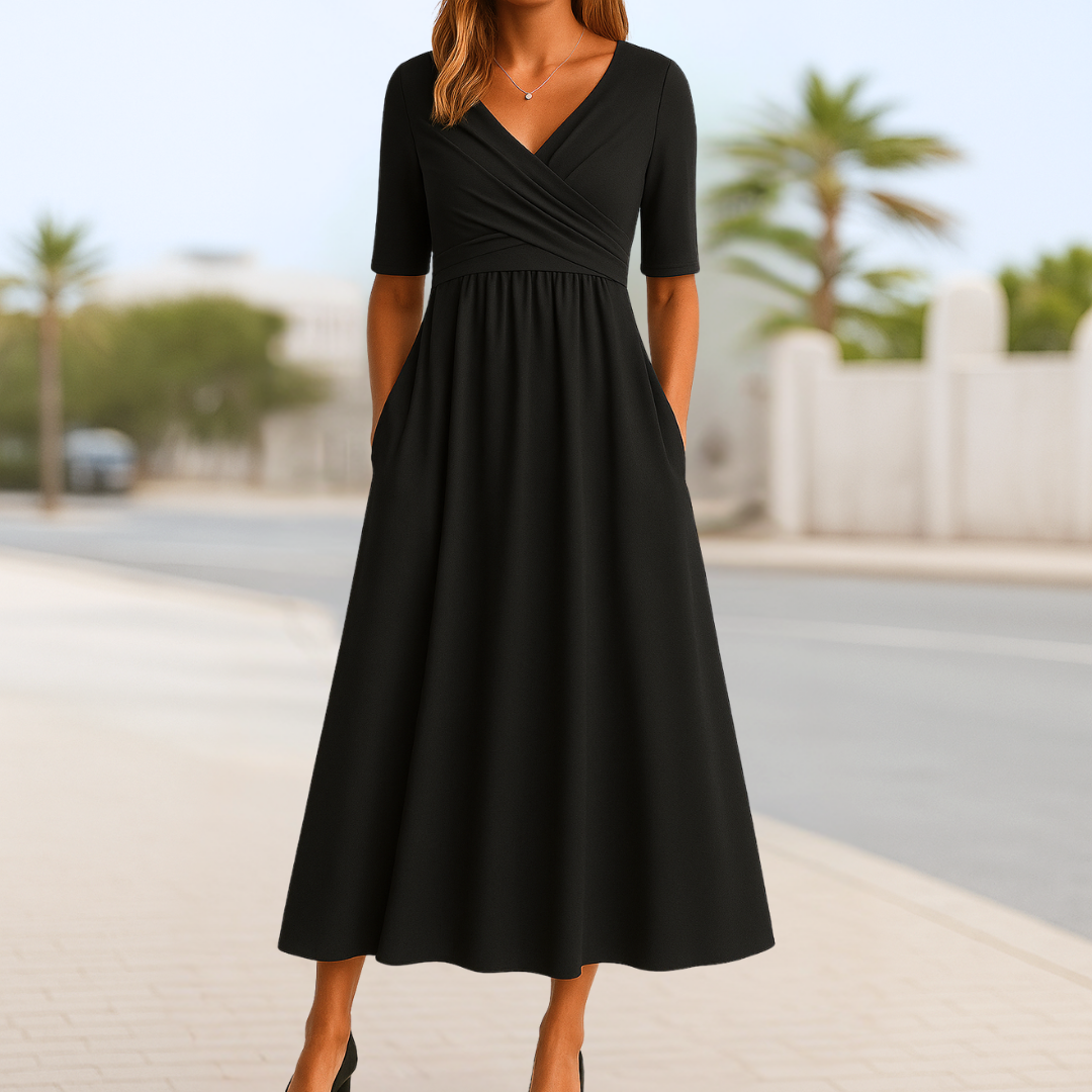 Odette™ Crossed Short Sleeve Dress