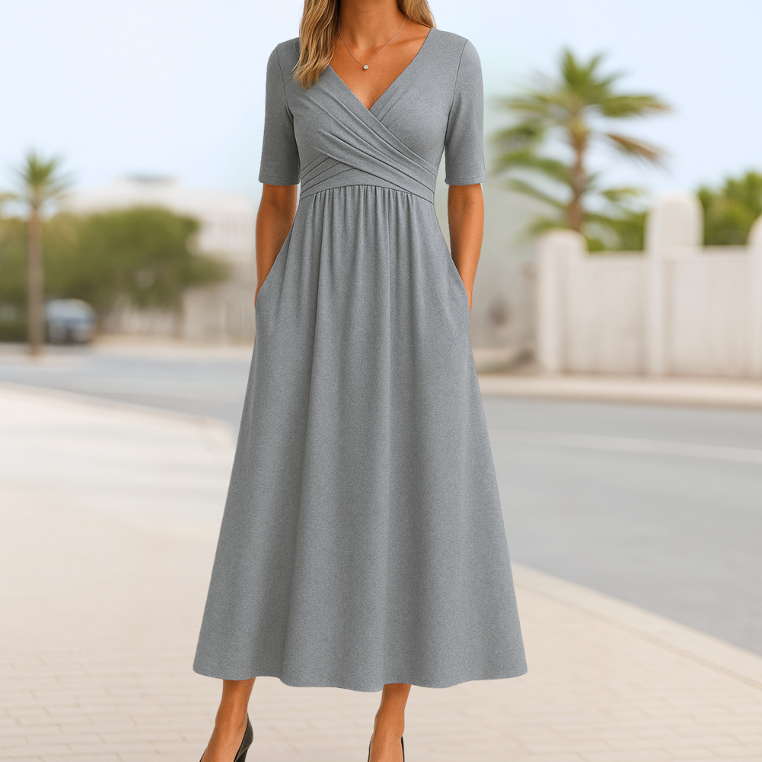 Odette™ Crossed Short Sleeve Dress
