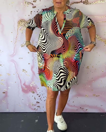 Rea™ Colourful V-Neck Dress