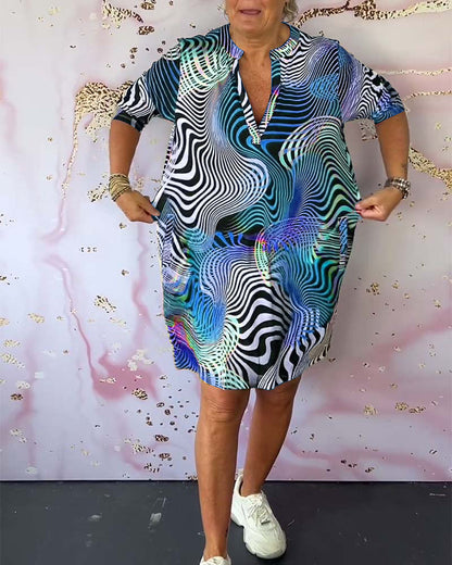 Rea™ Colourful V-Neck Dress