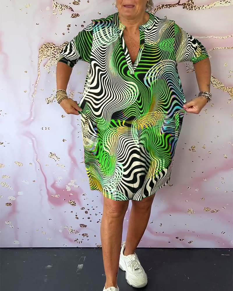 Rea™ Colourful V-Neck Dress