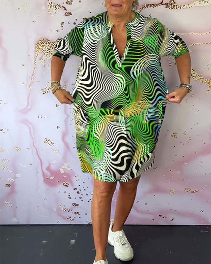 Rea™ Colourful V-Neck Dress