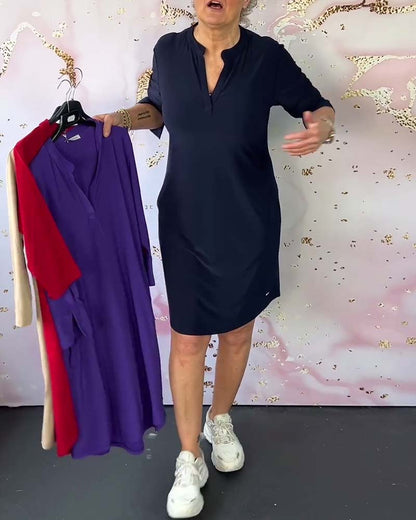 Margot™ Casual V-Neck Dress