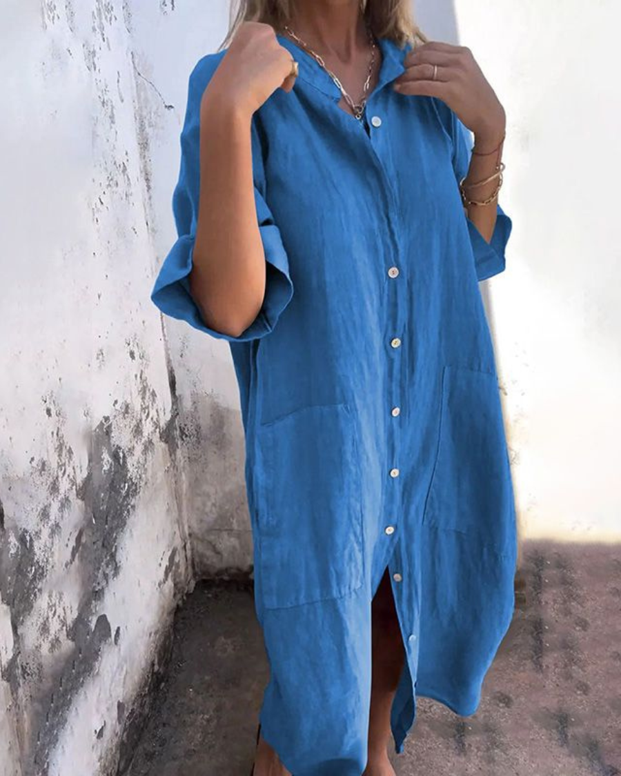 Raya™ Relaxed Boho Shirt Dress