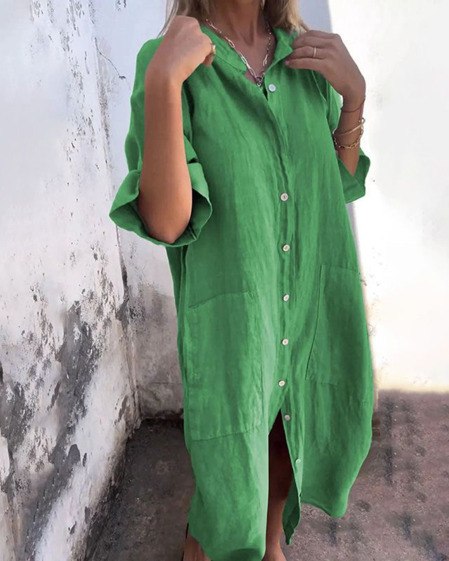 Raya™ Relaxed Boho Shirt Dress