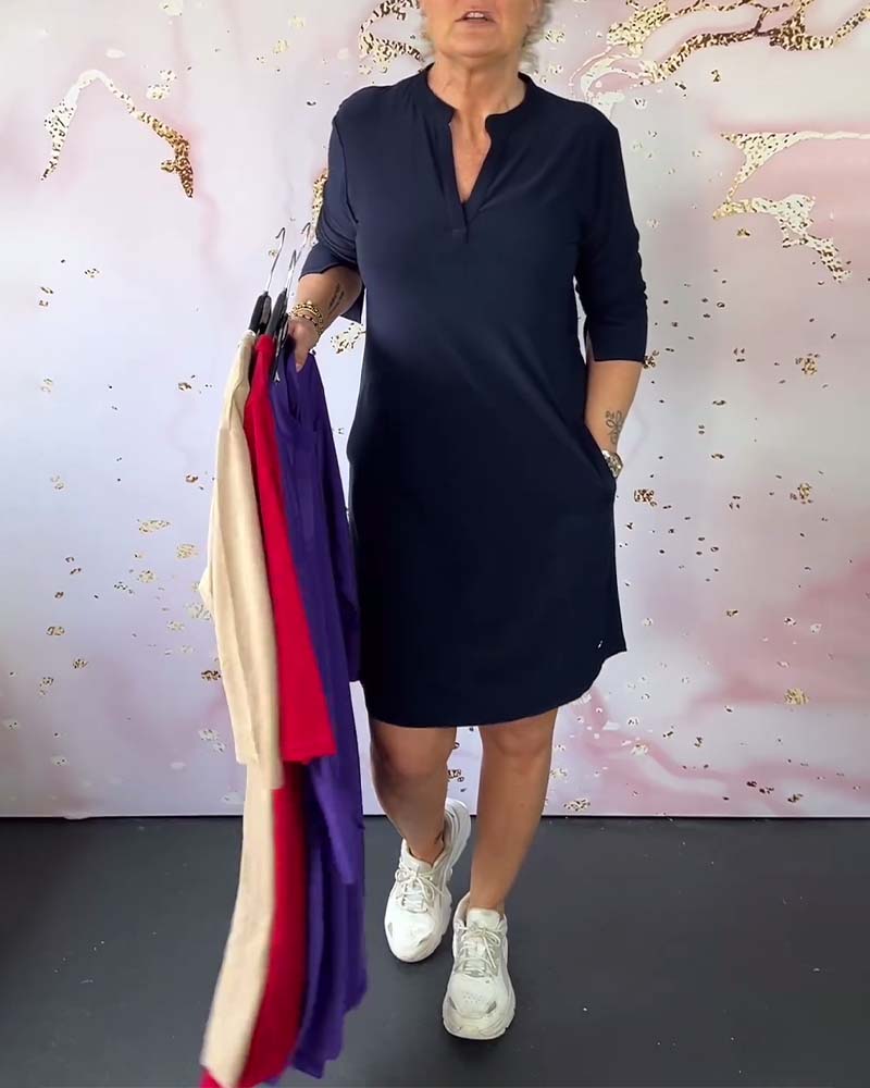 Margot™ Casual V-Neck Dress