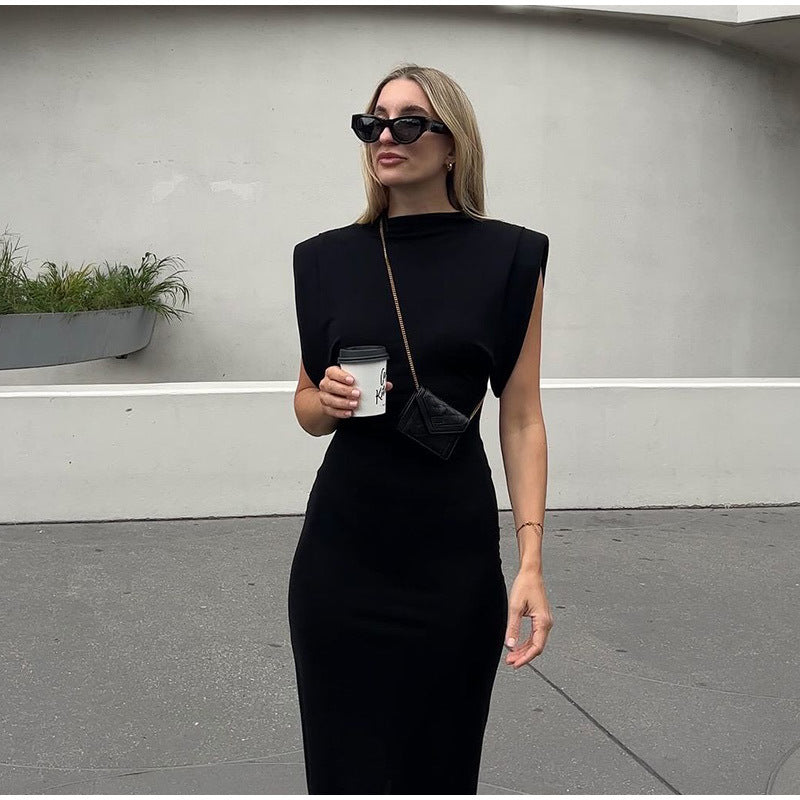 Siena™ Elegant Black Midi Dress