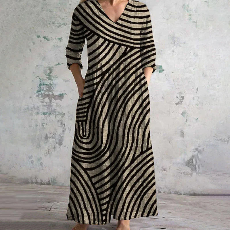 Kyra™ Vintage Striped Maxi Dress