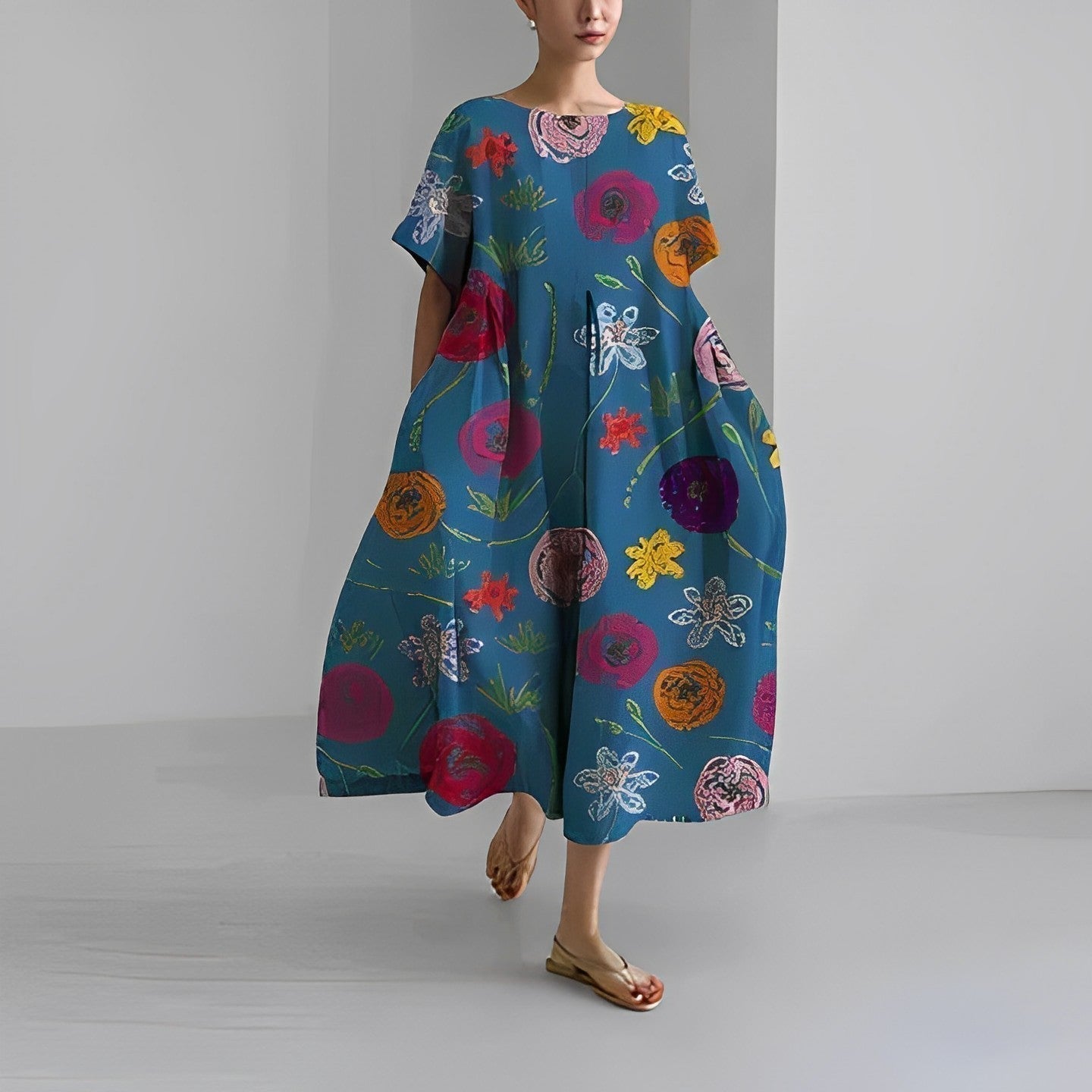 Ruby™ Retro Big Swing Loose Maxi Dress