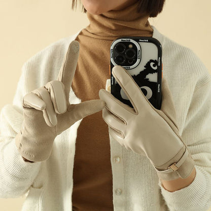 Clara™ Elegant Vegan Leather Gloves