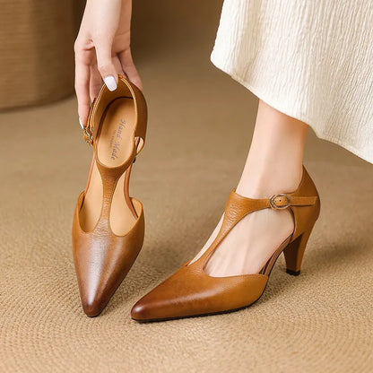 Celia™ Genuine Leather Heels