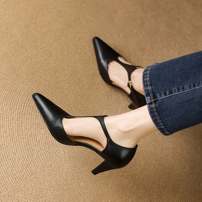 Celia™ Genuine Leather Heels