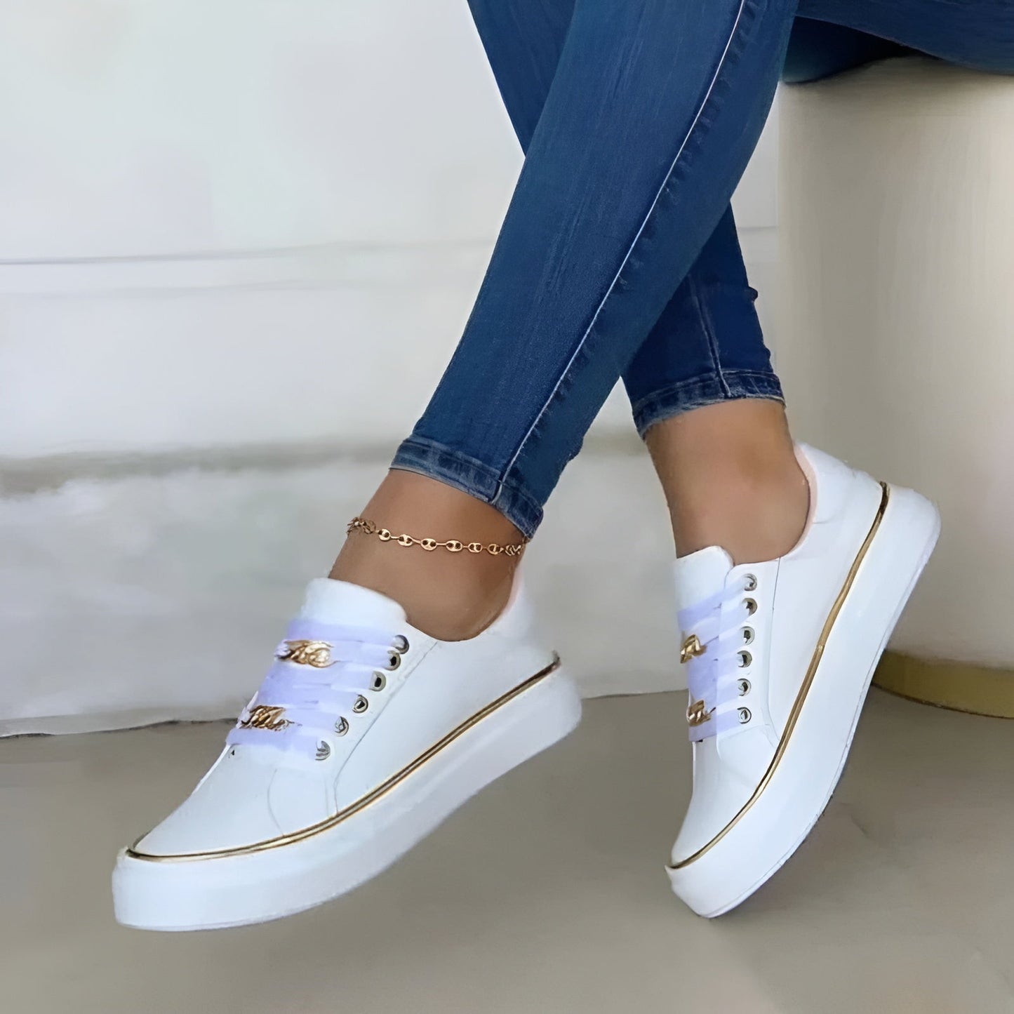 Briar™ Orthopedic Chain Accent Sneakers