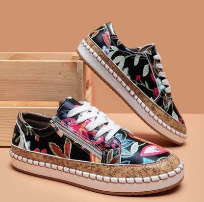 Nora™ Floral Orthopedic Zipper Sneakers
