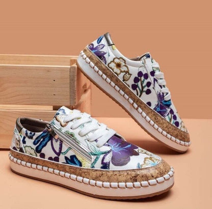 Nora™ Floral Orthopedic Zipper Sneakers