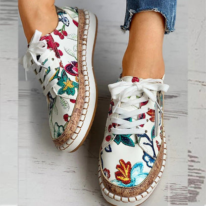 Nora™ Floral Orthopedic Zipper Sneakers