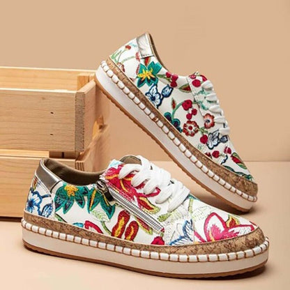 Nora™ Floral Orthopedic Zipper Sneakers