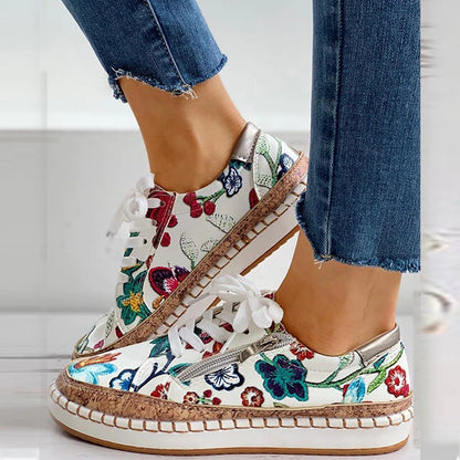 Nora™ Floral Orthopedic Zipper Sneakers