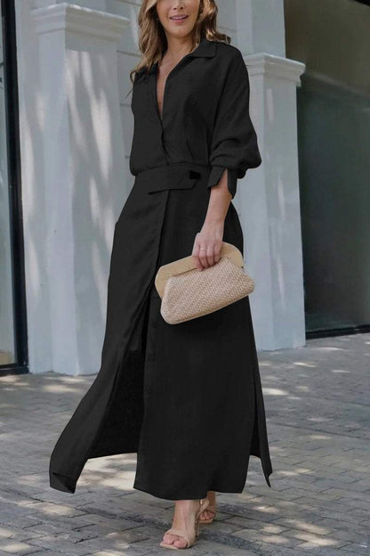 Elise™ Breezy Linen Shirt Dress