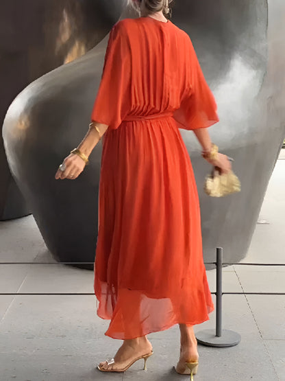 Sarah™ Flowy Chiffon V-Neck Dress